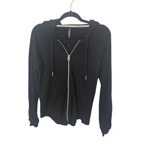 Calvin Klein Performance Womens Black Full Zip Hoodie Sweatshirt Medium M